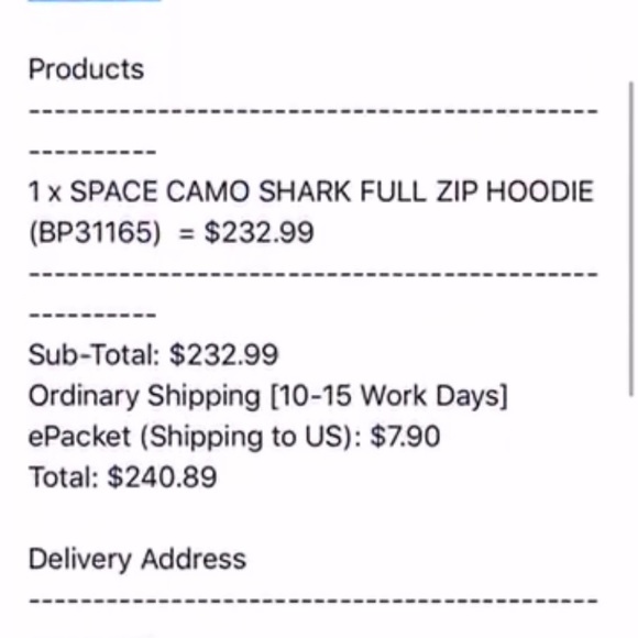 Authentic Bape Space Shark Hoodie 💫